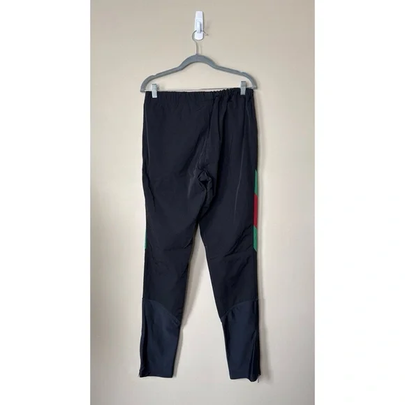 Gucci Technical Nylon Stripe Windbreaker Track Pants Size Small Black Green Red